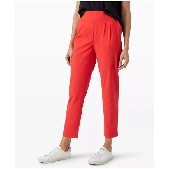 Lululemon your true trouser high rise crop red pants 8 - Picture 1 of 12